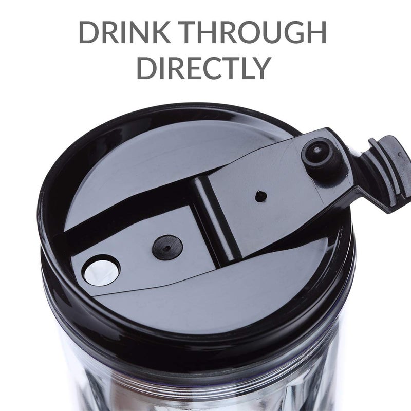 Cupture Crystal Click & Seal Shake Tumbler Cup for Hot or Cold Drinks - 22 oz (Black Diamond) - Image 4